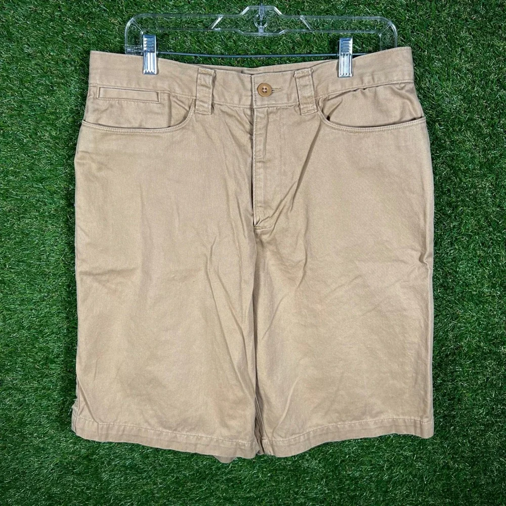 The North Face Mens Chino Shorts Tan Khaki‎ Cotton Twill Size 34 outdoor